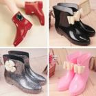 Flower / Bow Accent Short Rain Boots