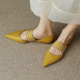 Striped Band Pointed Sandals