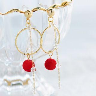 Bobble Bead & Hoop Dangle Earring