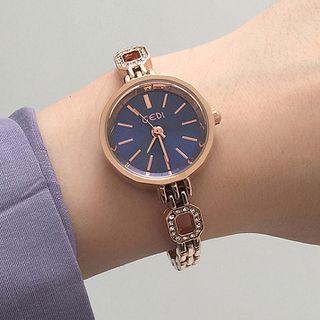 Retro Round Bracelet Watch A49 - Dial - Blue - One Size