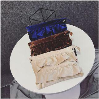 Chain Strap Ruffle-trim Crossbody Bag