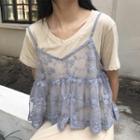 Lace Camisole Top / Short-sleeve Plain T-shirt