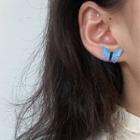 Butterfly Ear Stud 1 Pair - S925 Silver Needle Earrings - One Size