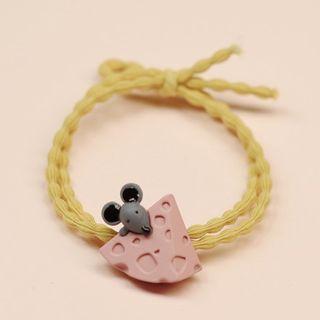 Resin Mouse & Cheese Hair Tie