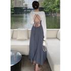 Open Tie-back Sleeveless Maxi Dress / Cape Top