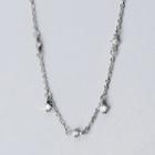 925 Sterling Silver Rhinestone Necklace S925 Silver Necklace - One Size