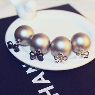 Faux Pearl Double-sided Earring