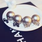 Faux Pearl Double-sided Earring