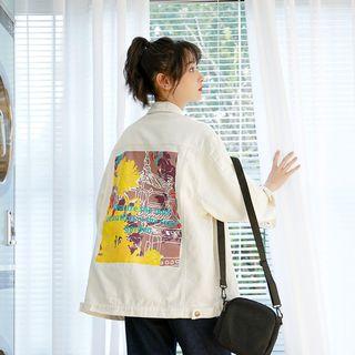 Applique Print Denim Jacket
