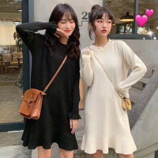 Round-neck Knit Mermaid Dress