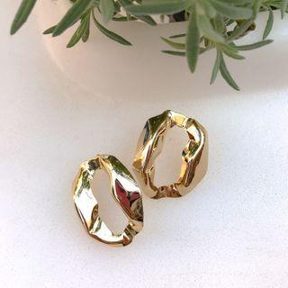 Bold Twisted-hoop Earrings Gold - One Size