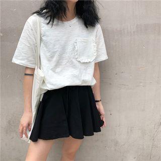 Ruffle Pocket Short Sleeve Tee