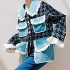 Bell-sleeve Ruffle Trim Pocket Tweed Jacket