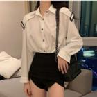 Buckled Loose-fit Long-sleeve Shirt