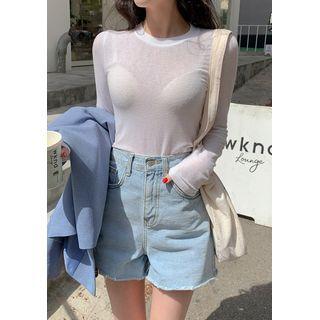 Linen Blend Fitted T-shirt (8 Colors)