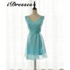 Sleeveless V-neck Bridesmaid Dress
