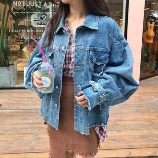 Irregular Loose-fit Denim Jacket