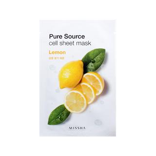 Missha - Pure Source Cell Sheet Mask (lemon)