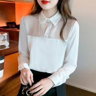 Paneled Keyhole Shirt