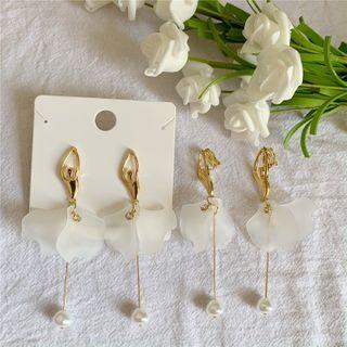 Ballet Dancer Faux Pearl Alloy Dangle Earring