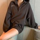 Polo-neck Sweatshirt / Shorts