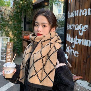 Plaid Double-sided Knit Scarf