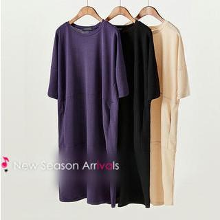 Short-sleeve Plain T-shirt Dress