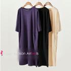 Short-sleeve Plain T-shirt Dress