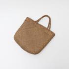 Woven Rattan Tote Brown - One Size