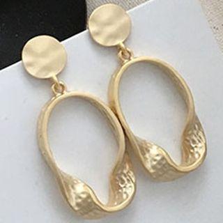 Twist Metal Drop Earring
