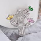 Rhinestone Cactus Brooch As Shown In Figure - One Size