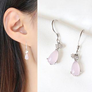 Rose Quartz Hook Earring