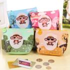 Monkey Print Zip Coin Purse