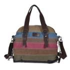 Canvas Color Block Carryall Bag As Shown In Figure - One Size