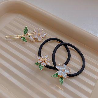 Flower Glaze Hair Tie / Hair Clip (various Designs)