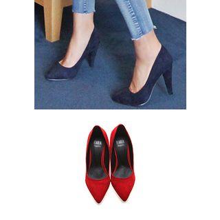 Faux-suede Pointy-toe Pumps