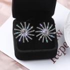 Rhinestone Sun Earring 1 Pair - As Shown In Figure - One Size