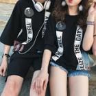 Print Short-sleeve Couple Matching T-shirt