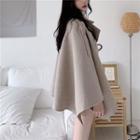 Double-breasted Tie-waist Cape
