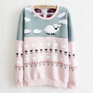 Sheep Printed Pullover