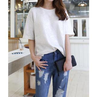 Short-sleeve Glittered T-shirt