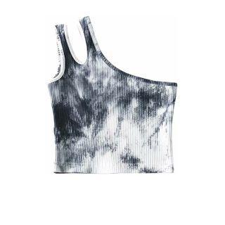 One-shoulder Tie-dye Tank Top