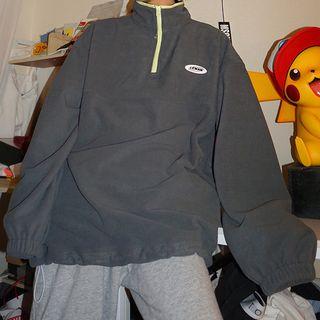Mock-turtleneck Half-zip Logo Pullover