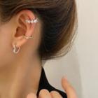 Set Of 3: Earring Set Of 3 - Love Heart Earring - One Size