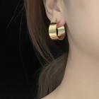 Polished Stainless Steel Hoop Earring 1 Pair - Gold - One Size