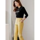Round-neck Bead-letter T-shirt