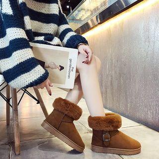 Faux Fur-trim Snow Boots