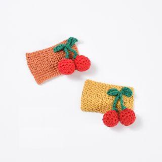 Woven Cherry Hair Clip