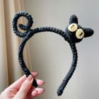 Cat Knit Headband Black - One Size