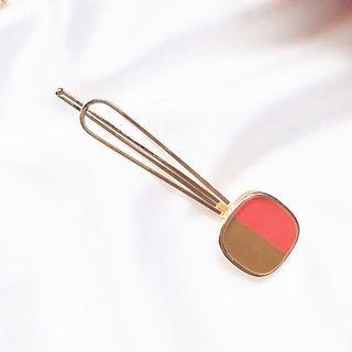 Alloy Hair Clip Pink & Coffee - One Size